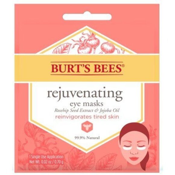 Burt's Bees Rejuvenating Eye Mask Single Use Eye Mask 1 Pair - Picture 1 of 1